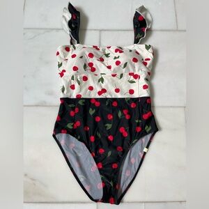 Cherry Print One Piece